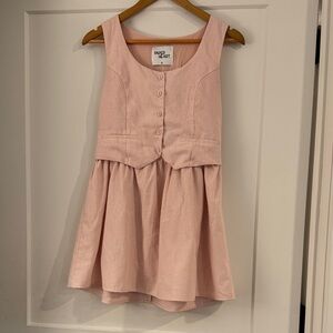 Pastel Pink Sleeveless Mini Dress